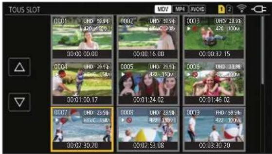 PANASONIC HCX2E - Lecture des clips - 1