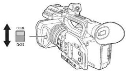 PANASONIC HCX2E - Ouverture et fermeture du capuchon d'objectif - 1