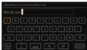 PANASONIC HCX2E - Réglage du nom de compte d'utilisateur et du mot de passe - 1