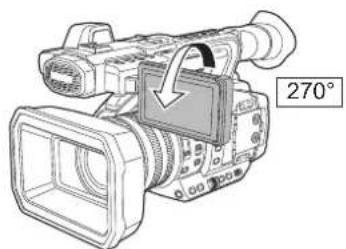 PANASONIC HCX2E - Angle de rotation de l'écran LCD - 1