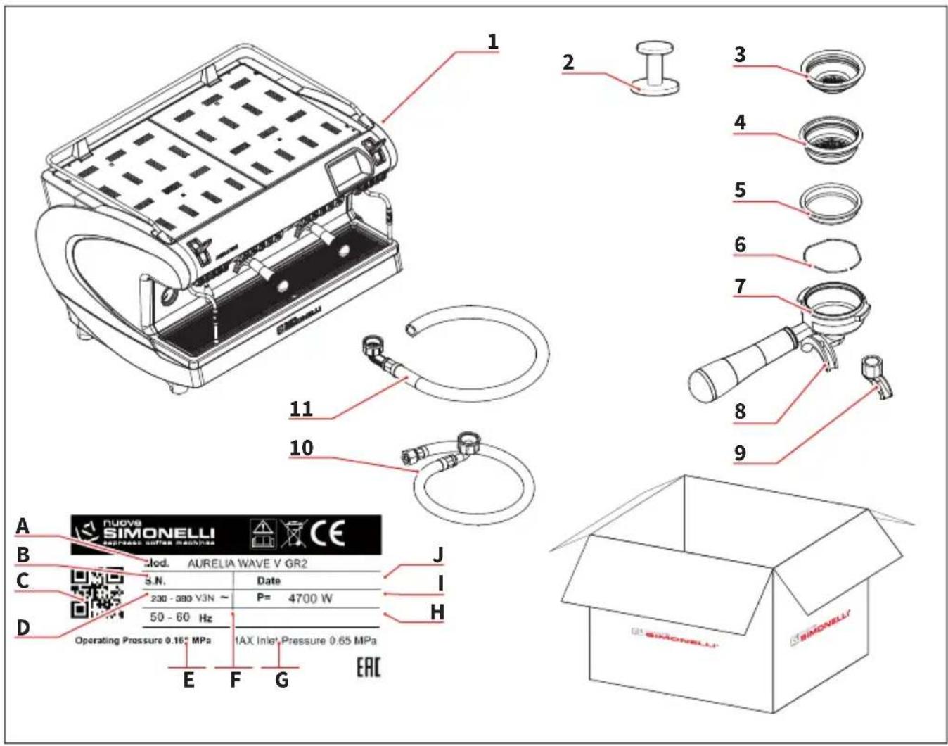 NUOVA SIMONELLI Aurelia Wave Semiautomatic - CONTENTS CHECK - 1