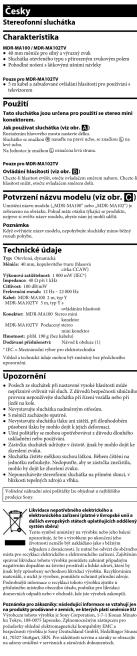 SONY MDRMA102TV - [Barcode] - 9