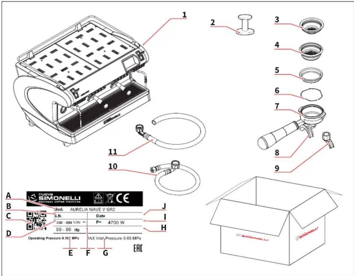 NUOVA SIMONELLI Aurelia Wave Volumetric - CONTENTS CHECK - 1