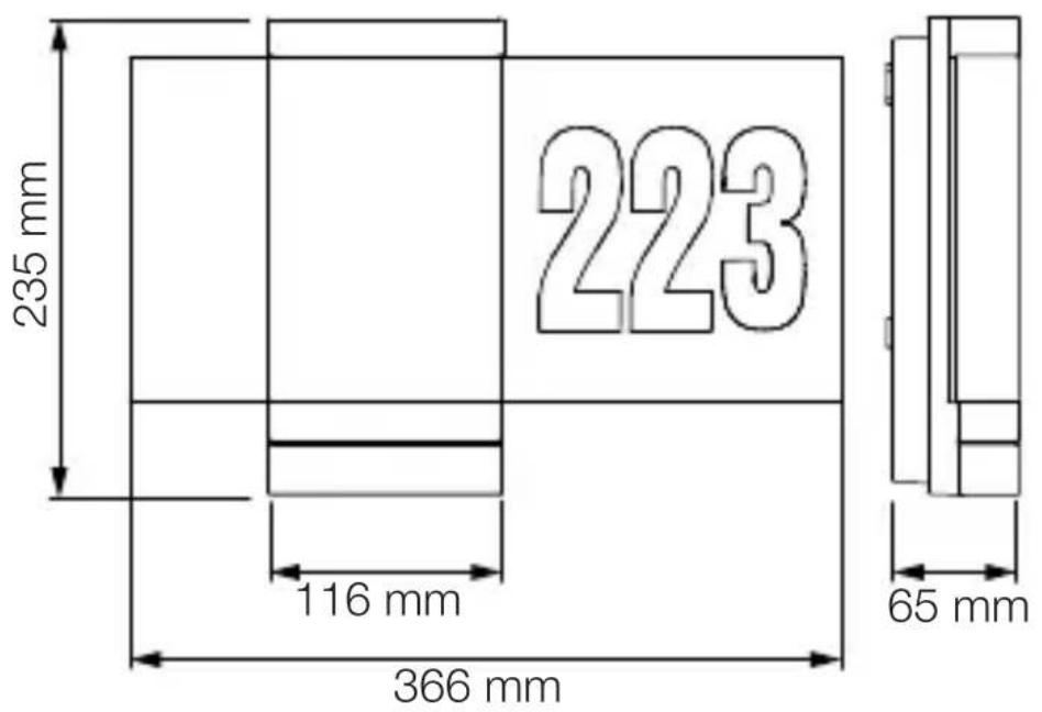 STEINEL L 271 Digi SC - Dimensiunile produsului Lampa L 270 Digi SC - 1