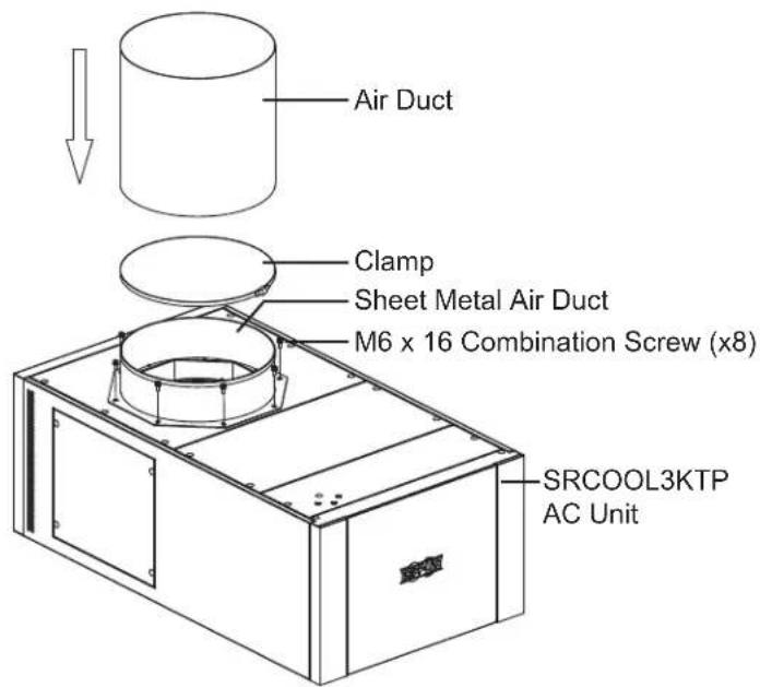 Tripp Lite SRCOOLTPDUCT - To install the air duct assembly: - 1