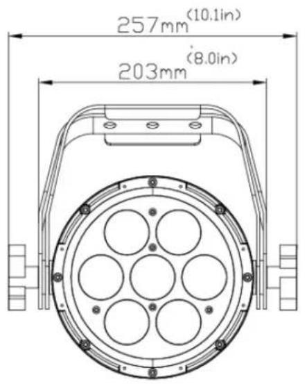 257mm (10.1in) 203mm (8.0in)
