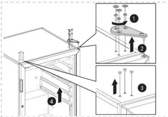 ARTEVINO OXG1T230NVD - Links- of rechtsom draaiende deur (alleen mogelijk op de glazen - 2