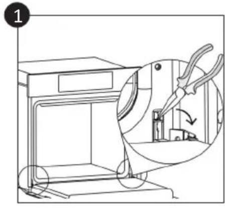 CANDY FIDC B605 L - Fjerning og rengjøring av glassdøren (Avhengig av ovnsmodellen.) - 1