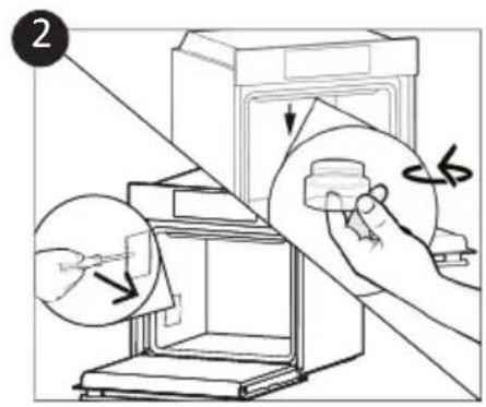 CANDY FIDC B605 L - Changer l'ampoule (en fonction du modèle de four.) - 2