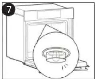 CANDY FIDC B605 L - Auswechseln der Glühbirne (je nach Modell) - 7