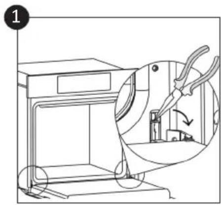 CANDY FIDC B605 L - EXTRACCION Y LIMpieZA DE LOS SOPORTES LATERALES - 1