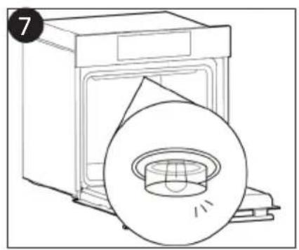 CANDY FIDC B605 L - Byte av glödlampa (Beroende på ugnsmodell.) - 7