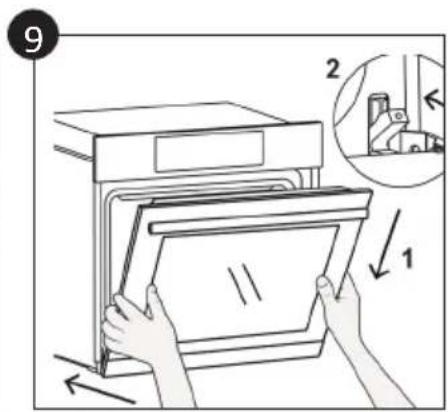 CANDY FIDC B605 L - Fjerning og rengjøring av glassdøren (Avhengig av ovnsmodellen.) - 9