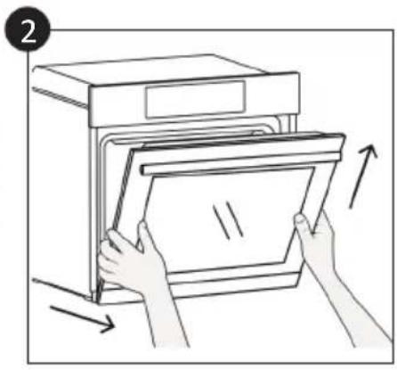 CANDY FIDC B605 L - Fjerning og rengjøring av glassdøren (Avhengig av ovnsmodellen.) - 2
