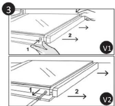 CANDY FIDC B605 L - Aφαρεοτε καικαθαρίσε τη γυαλινη πόρτα (εξαρτάται από το μοντέλο) - 3