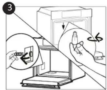 CANDY FIDC B605 L - Changer l'ampoule (en fonction du modèle de four.) - 3