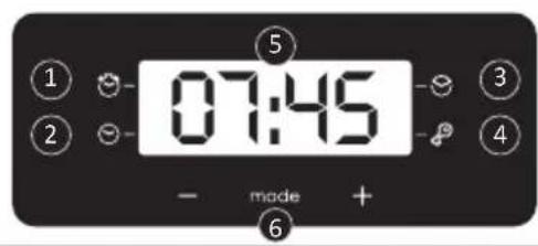 CANDY FIDC B605 L - Näytön kuvaus (Uunimallista riippuen.) - 5