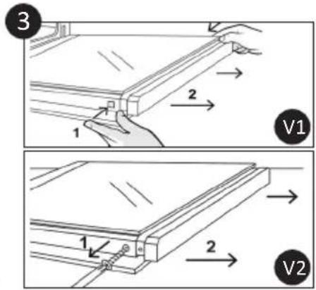 CANDY FIDC B605 L - Removal and Cleaning of the Glass Door (depends on model) - 3