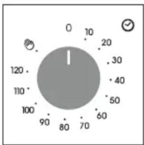 CANDY FIDC B605 L - De timer voor het einde van de kooktijd gebruiken - 1