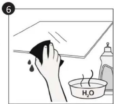 CANDY FIDC B605 L - Aφαρεοτε καικαθαρίσε τη γυαλινη πόρτα (εξαρτάται από το μοντέλο) - 6