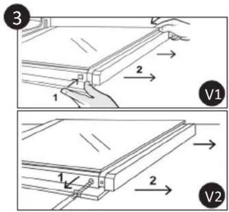 CANDY FIDC B605 L - Fjerning og rengjøring av glassdøren (Avhengig av ovnsmodellen.) - 3