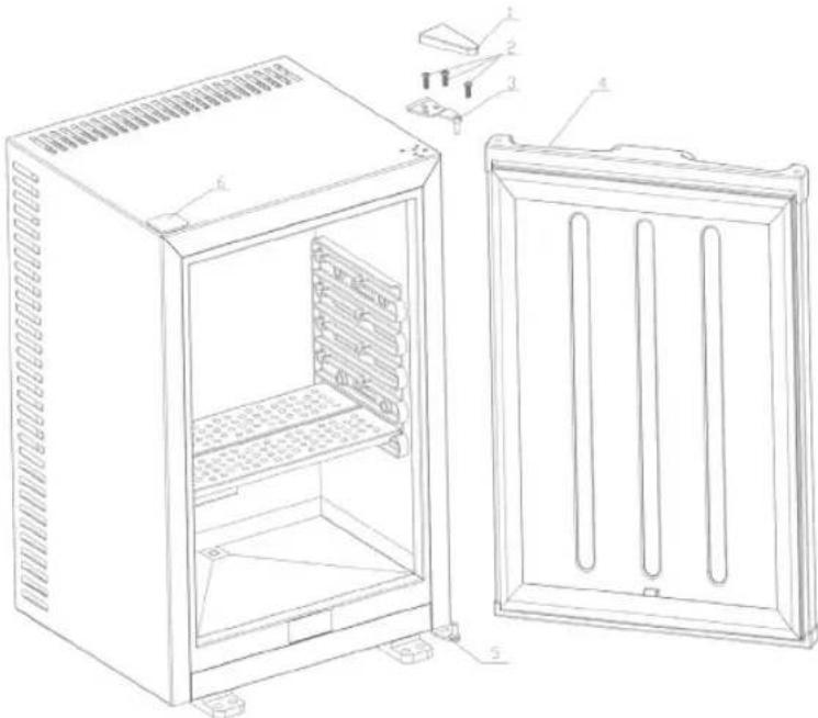 BRANDY BEST SILENTPRO28 - Adjusting the reversible door - 1