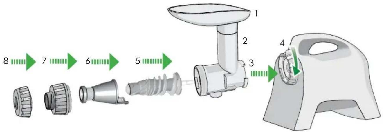 OMEGA MM1500 - YOUR JUICER INCLUDES 2 ADJUSTABLE END CAPS - 3