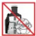 OMEGA BMJ330 - NE JAMAIS démonter le BOL pendant le fonctionnement ni introduire des DOIGTS ou des OBJETS étrangers, TELS que des fourchettes, cuillères, ETC. dans le TUBE d'alimentation ou la SORTIE du JUS. - 1