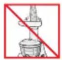 OMEGA VRT350 - DURING THE OPERATION, DO NOT ATTEMPT TO MOVE THE BASE, DISASSEMBLE THE BOWL SET OR PARTS AND TRY TO LOCK THEM. - 1