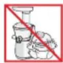 OMEGA VRT350 - NEVER DISASSEMBLE BOWL SET DURING OPERATION OR INSERT FINGERS, FOREIGN OBJECTS SUCH AS FORKS, SPOONS ETC. INTO FEEDING CHUTE OR JUICE SPOUT. - 1