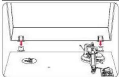 Soundmaster PL711 - Installation du couvercle, de la courroie et du plateau - 1
