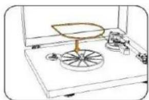 Soundmaster PL711 - HET DEKSEL, DE RIEM EN HET PLATEAU INSTALLEREN - 2