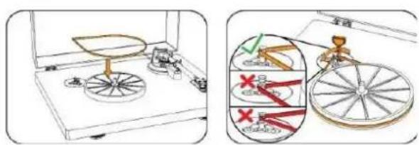 Soundmaster PL711 - INSTALLATION DER ABDECKHAUBE, DES RIEMENS UND DES PLATTENTELLERS - 2