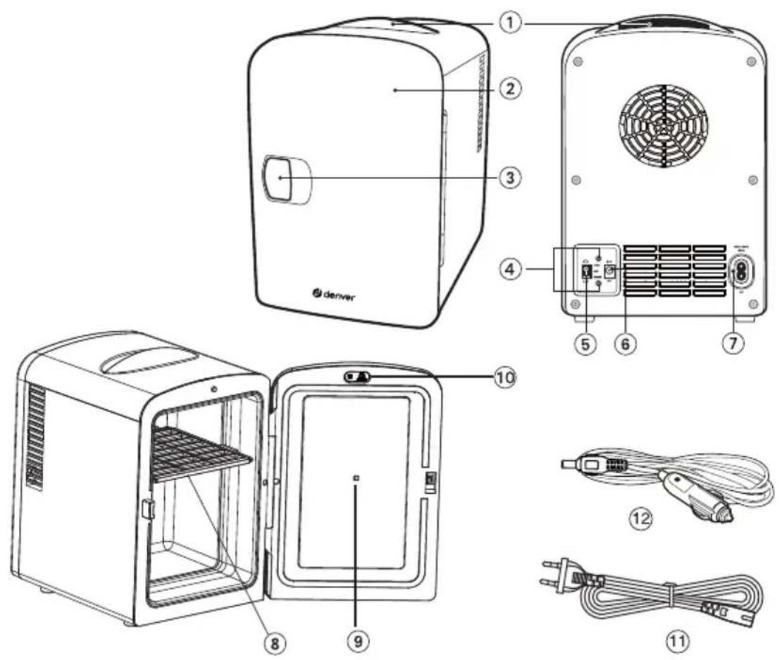 DENVER MFR400 - Emplacement des commandes - 1