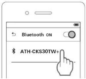 AUDIO TECHNICA ATHCKS30TW - Sélectionnez « ath-cks30tw+ » pour appairer le produit et votre appareil bluetooth. - 1