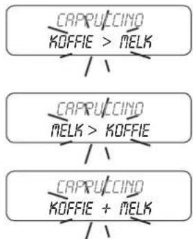 ASTORIA Gloria SAE - De CAPPUCCINO-volgorde instellen (alleen bij vrijgegeven melkopschuimer) - 2