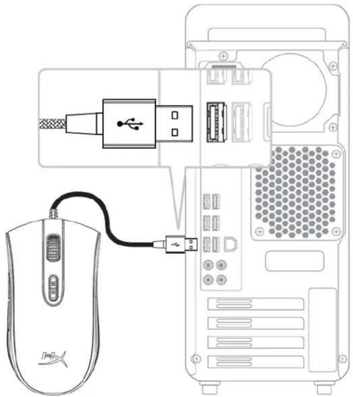 HYPERX Pulsefire Core - Instalação do mouse: - 1