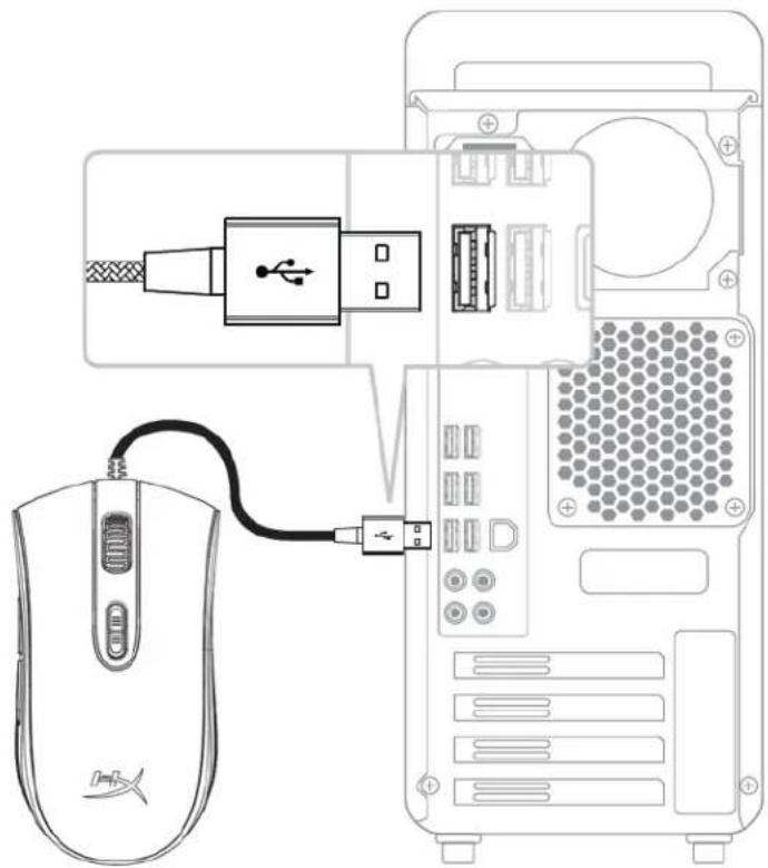 HYPERX Pulsefire Core - Installation de la souris : - 1