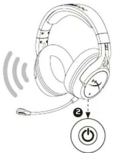 HYPERX Cloud Alpha Wireless - Power Button - 3