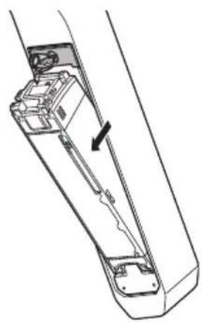 SHIMANO ECE60002 - Ouvrez le verrou de la batterie. - 1