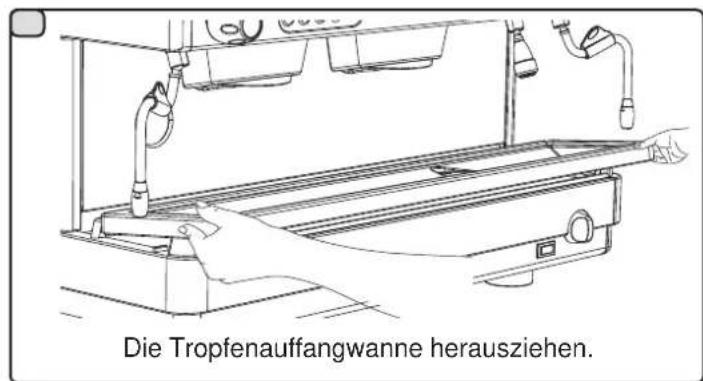 La Cimbali M27 - ROSTE UND TROPFSCHALE - Ausführung des Vorgangs am Ende des Arbeitsstages - 2