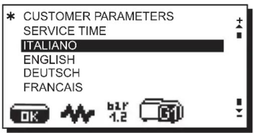 La Cimbali S39 Dolcevita - Language selection - 1