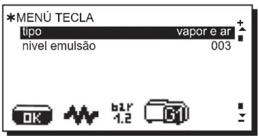 La Cimbali S39 Dolcevita - Menu tecla - Selecção vape e ar ( quando previsto) - 1