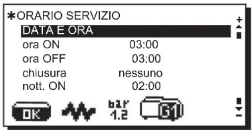 La Cimbali S39 Dolcevita - Menu orario servizio - 2