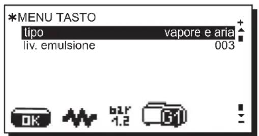 La Cimbali S39 Dolcevita - Menu tasto - Selezione vapore e aria (dove previsto) - 1