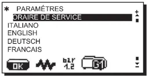 La Cimbali S39 Dolcevita - Menu horaire de service - 1