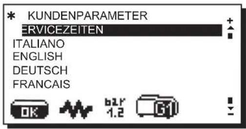 La Cimbali S39 Dolcevita - Menu Servicezeiten - 1