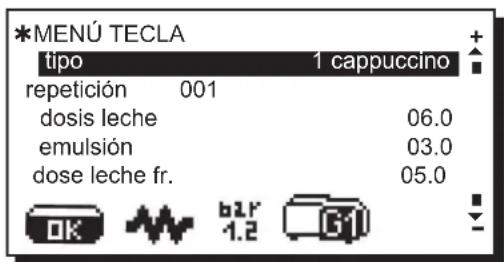 La Cimbali S39 Dolcevita - Menu tecla - SeLECTION Capuchino - 1