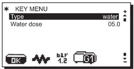 La Cimbali S39 Dolcevita - Key menu - Hot water selection - 1