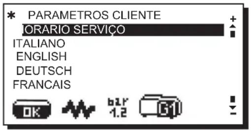 La Cimbali S39 Dolcevita - Menu horário de serviços - 1